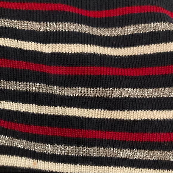 LIZ CLAIRBORNE STRIPED VEST KNIT SWWEATER SIZE SMALL BUTTON FRONT CLOSURE SIZE S - Picture 5 of 5